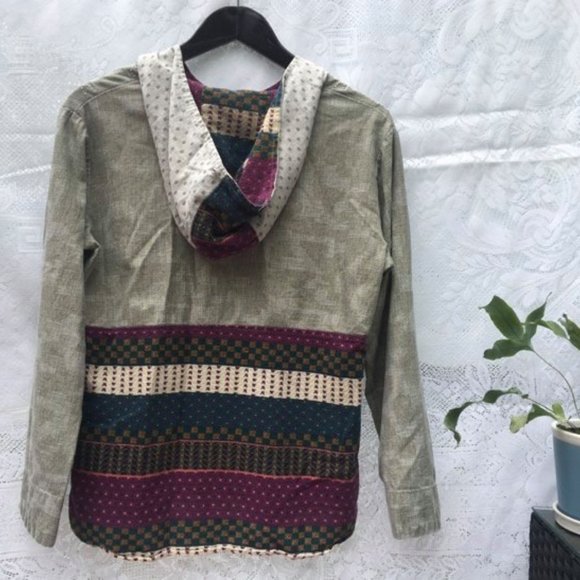 Boho Button Up Hooded Sweater - Picture 2 of 2